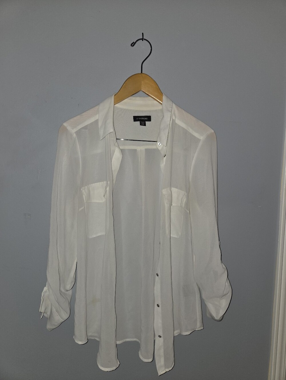 Le Château Sheer White Blouse